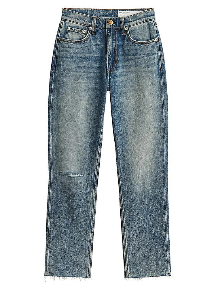 Wren High-Rise Distressed Slim-Fit Jeans