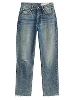 Wren High-Rise Distressed Slim-Fit Jeans