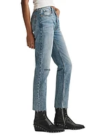 Wren High-Rise Distressed Slim-Fit Jeans