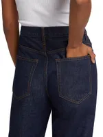 High-Rise Barrel Tapered Jeans