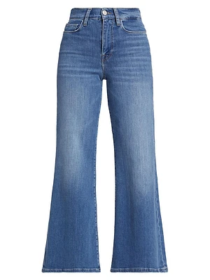 Le Slim Palazzo Drizzle High-Rise Stretch Jeans