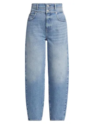 Double-Waist Weston High-Rise Rigid Barrel Jeans