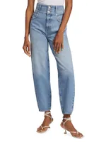 Double-Waist Weston High-Rise Rigid Barrel Jeans