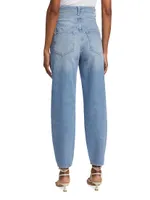 Double-Waist Weston High-Rise Rigid Barrel Jeans