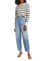 Double-Waist Weston High-Rise Rigid Barrel Jeans