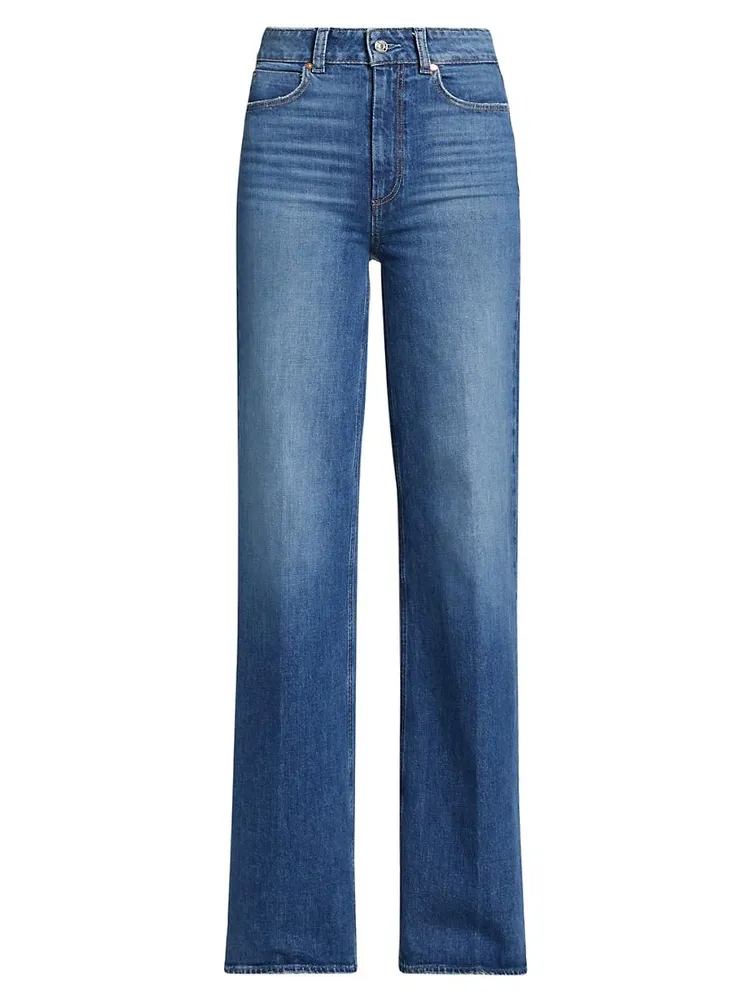 Sasha High-Rise Stretch Wide-Leg Jeans