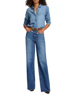 Sasha High-Rise Stretch Wide-Leg Jeans