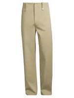 Cotton Wide-Leg Pants