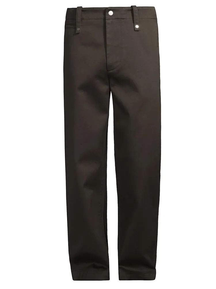 Straight-Leg Cotton Trousers