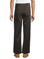 Straight-Leg Cotton Trousers