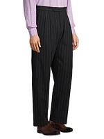 Strallo2 Pinstriped Wool Trousers