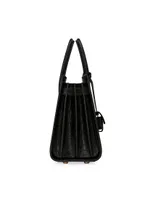 Sac De Jour Baby Top Handle Bag In Crocodile-Embossed Matte Leather