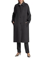 Long Wool Double Car Coat