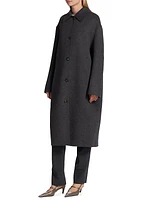 Long Wool Double Car Coat