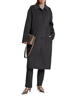 Long Wool Double Car Coat