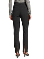 Straight-Leg Wool-Blend Trousers