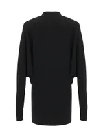 V-Neck Sweater Dress Wool