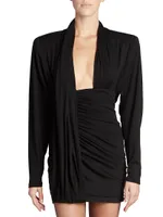 Draped Dress Wool Jersey