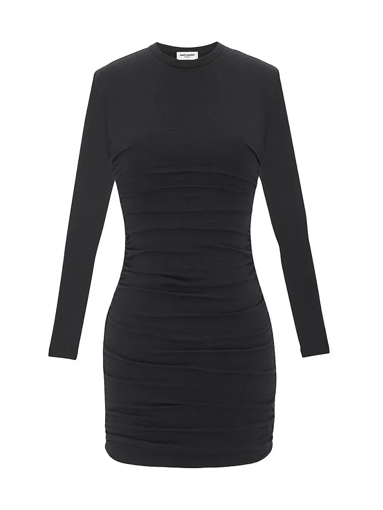 Ruched Dress Wool Jersey