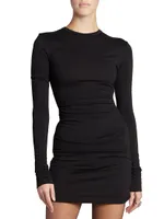 Ruched Dress Wool Jersey