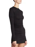 Ruched Dress Wool Jersey