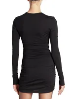 Ruched Dress Wool Jersey