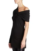 One-Shoulder Dress Crepe Jersey