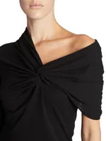 One-Shoulder Dress Crepe Jersey