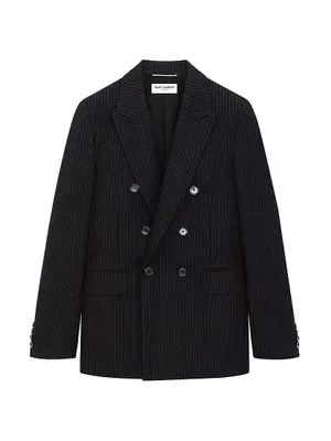 Jacket Striped Wool Flannel