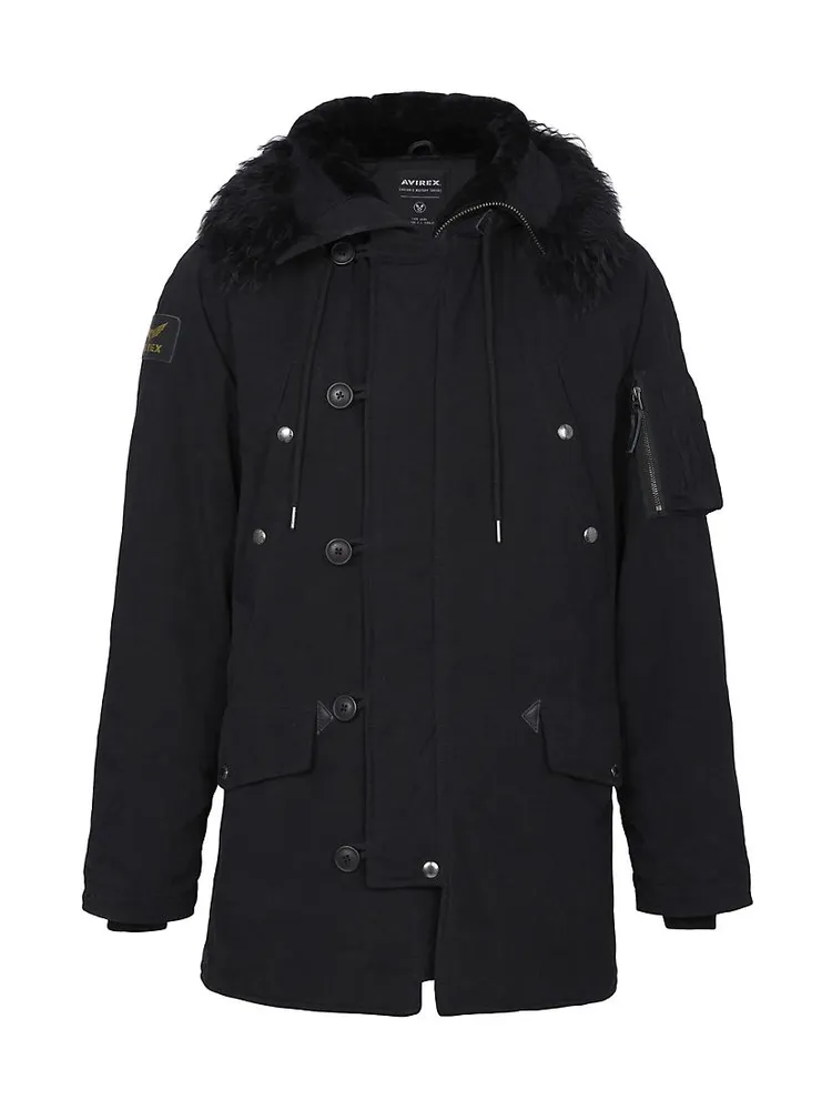 Snorkel Shearling-Trimmed Flight Coat