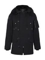 Snorkel Shearling-Trimmed Flight Coat