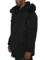 Snorkel Shearling-Trimmed Flight Coat