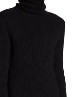 Turtleneck Sweater Ribbed Alpaca