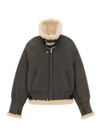 Reversible Aviator Jacket Aged Leather And Shearling