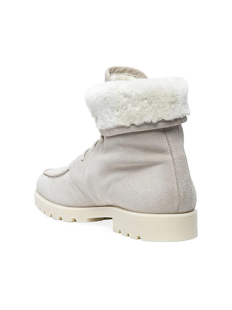 Suede Lug-Sole Ankle Boots