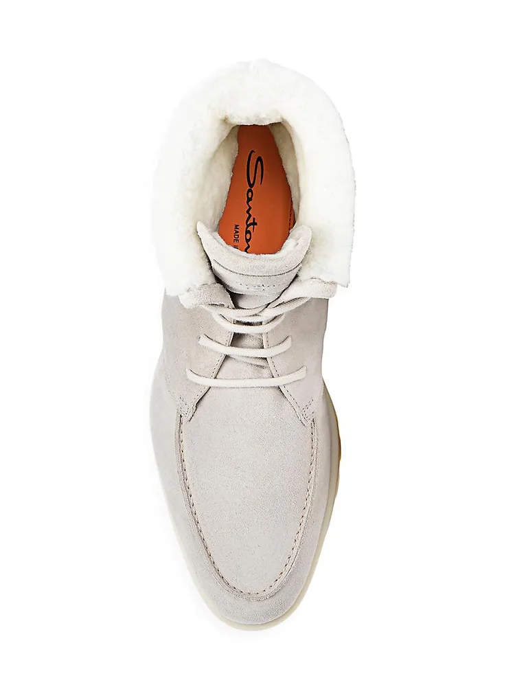 Suede Lug-Sole Ankle Boots