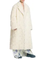 Oversized Mohair-Cotton Coat
