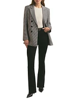 Phoebe Houndstooth Double-Breasted Blazer