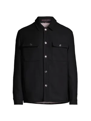 Melton Wool-Blend Shirt Jacket