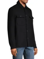 Melton Wool-Blend Shirt Jacket