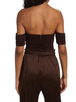 Louis Off-The-Shoulder Ruched Bodysuit