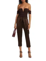 Louis Off-The-Shoulder Ruched Bodysuit