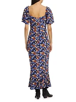 Ramona Butterfly-Print Midi-Dress