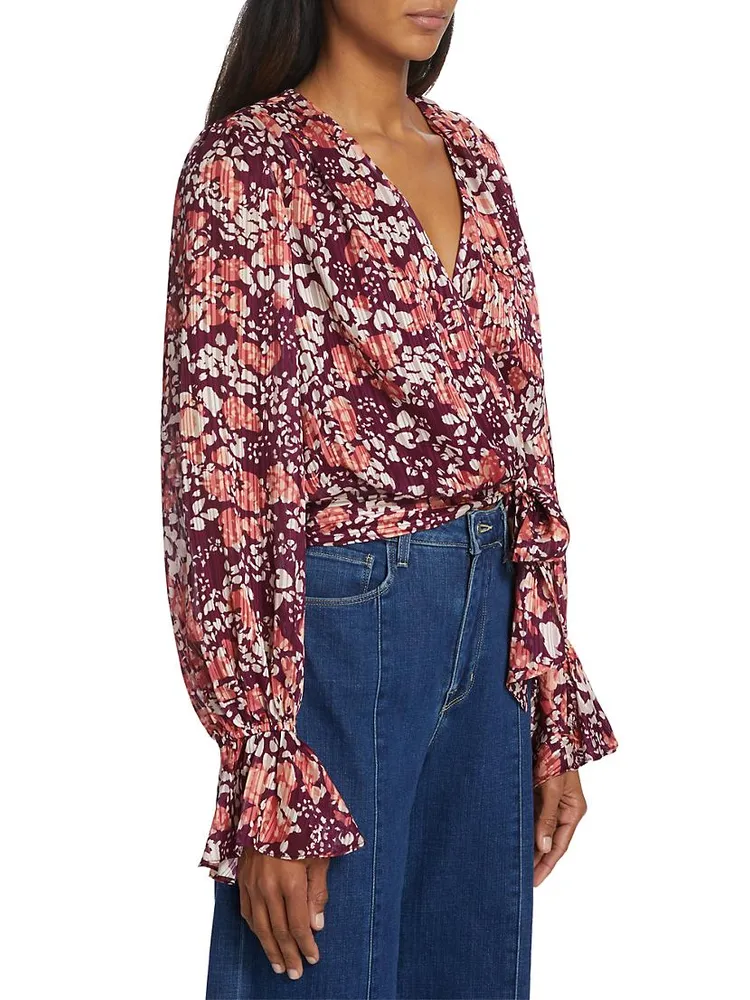 Melody Floral Surplice Blouse