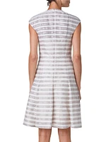 Striped Linen-Blend Minidress