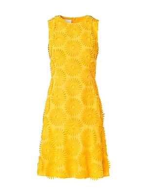 Sunflower Embroidered Sheath Dress