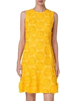 Sunflower Embroidered Sheath Dress