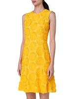 Sunflower Embroidered Sheath Dress