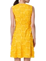 Sunflower Embroidered Sheath Dress