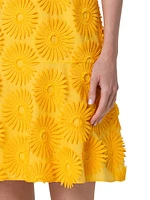 Sunflower Embroidered Sheath Dress